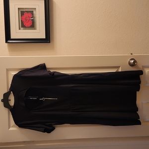 Black O-ring skater dress